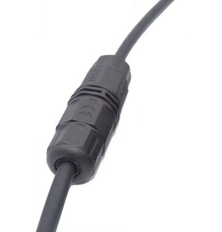 Waterdichte kabelverbinder 3-aderig - schroefdraad bevestiging - IP68 connector