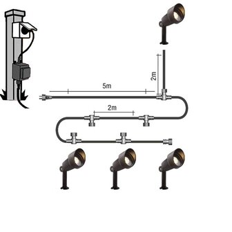 2x Arcus Spot - Complete set - Garden Lights