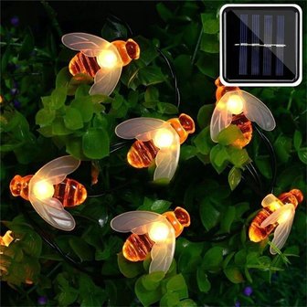 Solar LED lichtsnoer - 10 meter - Lichtgevende bijen