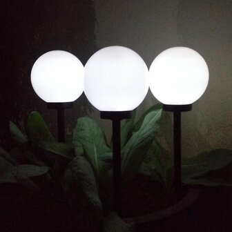 LED tuinbol 20cm - Solar - Wit