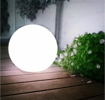 LED tuinbol 20cm - Solar - Wit