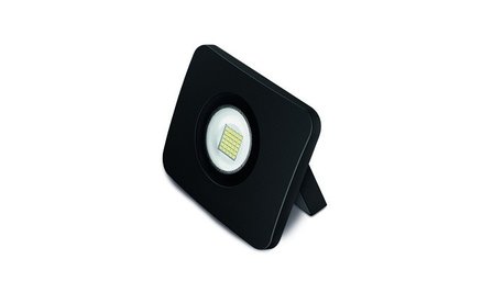 10W LED Schijnwerper Flat IP65 1000 Lumen - Koud Wit - Zwart