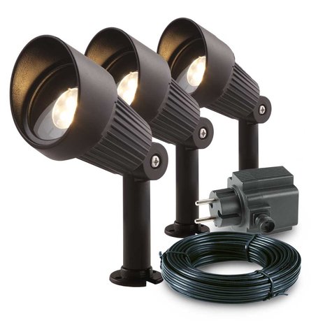 3x Focus Spot - Complete set - Garden Lights