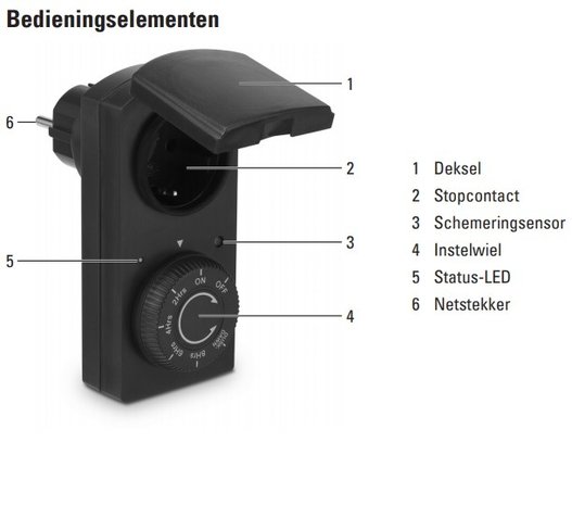 Schemerschakelaar + Tijdschakelaar combinatie