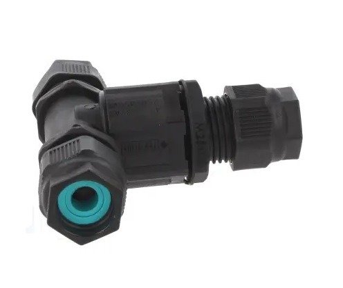 Waterdichte kabelverbinder - T splitter - Premium - schroefdraad bevestiging - IP69K connector