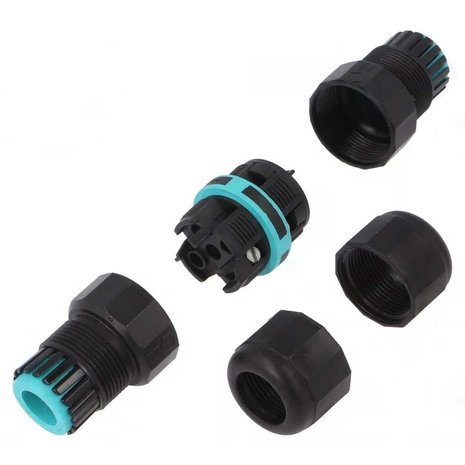 2 aderige kabelverbinder - schroefconnector - waterdicht IP68 - Premium 