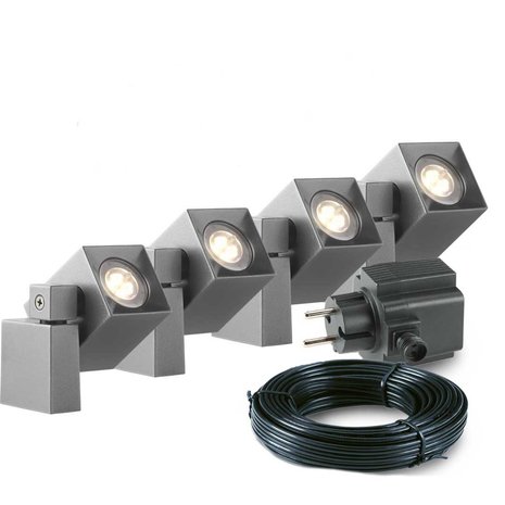 4x Nano Wandspot - Complete set - Garden Lights