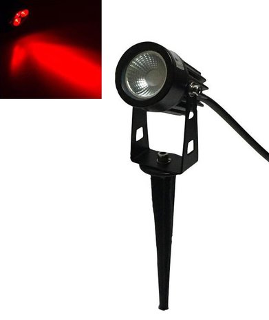 LED buiten spot rood - 3W - 12V