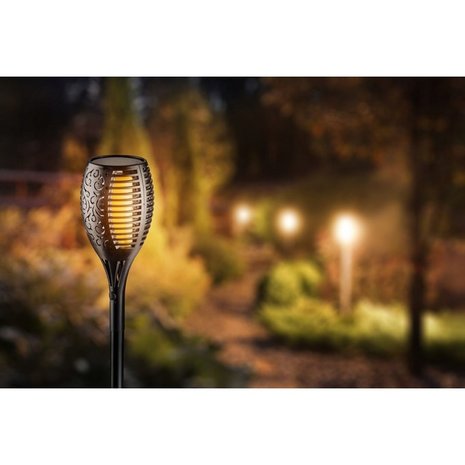 LED tuinfakkel - 1 Watt - Solar - Flame effect - Met schemersensor