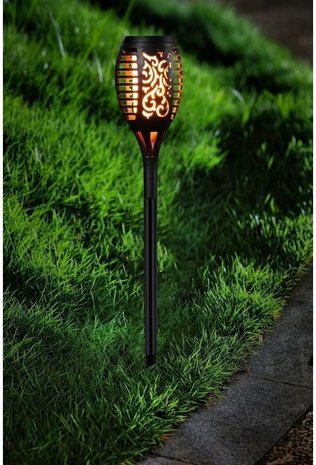 LED tuinfakkel - 1 Watt - Solar - Flame effect - Met schemersensor