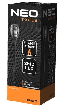 LED tuinfakkel - 1 Watt - Solar - Flame effect - Met schemersensor