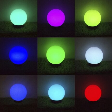 LED tuinbol 30cm - Solar - Multi Color