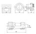 Male + chassis connector - 24V - waterdichte kabelverbinder - 6 aderig - IP68